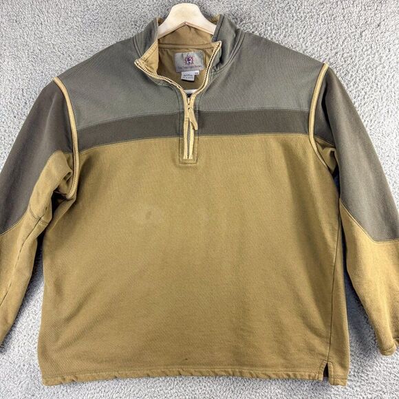 The Territory Ahead 1/4 Zip Pullover‎ Mens XXL Brown Gray Outdoor Hike Workwear - Picture 1 of 11